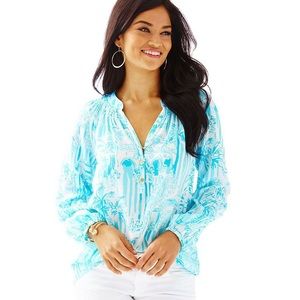 NWT Lilly Pulitzer La Via Loca Elsa Top